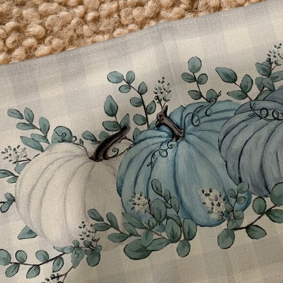 Pumpkin Placemats 8pc Fall Table Decor Thanksgiving Halloween Plaid Decorations - Picture 7 of 8